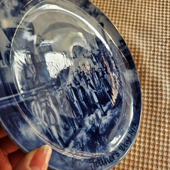 Vintage Berlin Design - Father's Day 1972 - Blue Collectable Plate - Picture 3 of 8